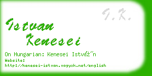 istvan kenesei business card